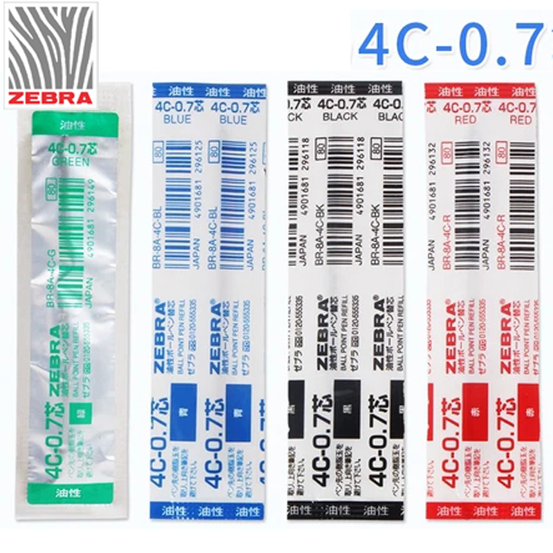Zebra Tablet Accessories - 10pcs ZEBRA 4C-0.7 Ballpoint Pen Refill