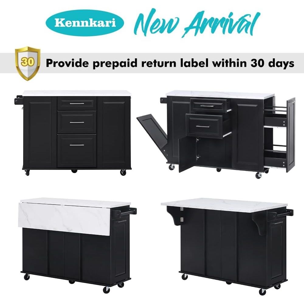 50.7 Mobile Kitchen Island wit - Mobile & Tablet Accessories recensie en prijs