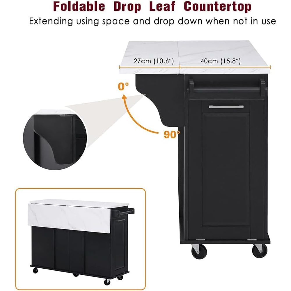 50.7 Mobile Kitchen Island wit - Mobile & Tablet Accessories recensie en prijs