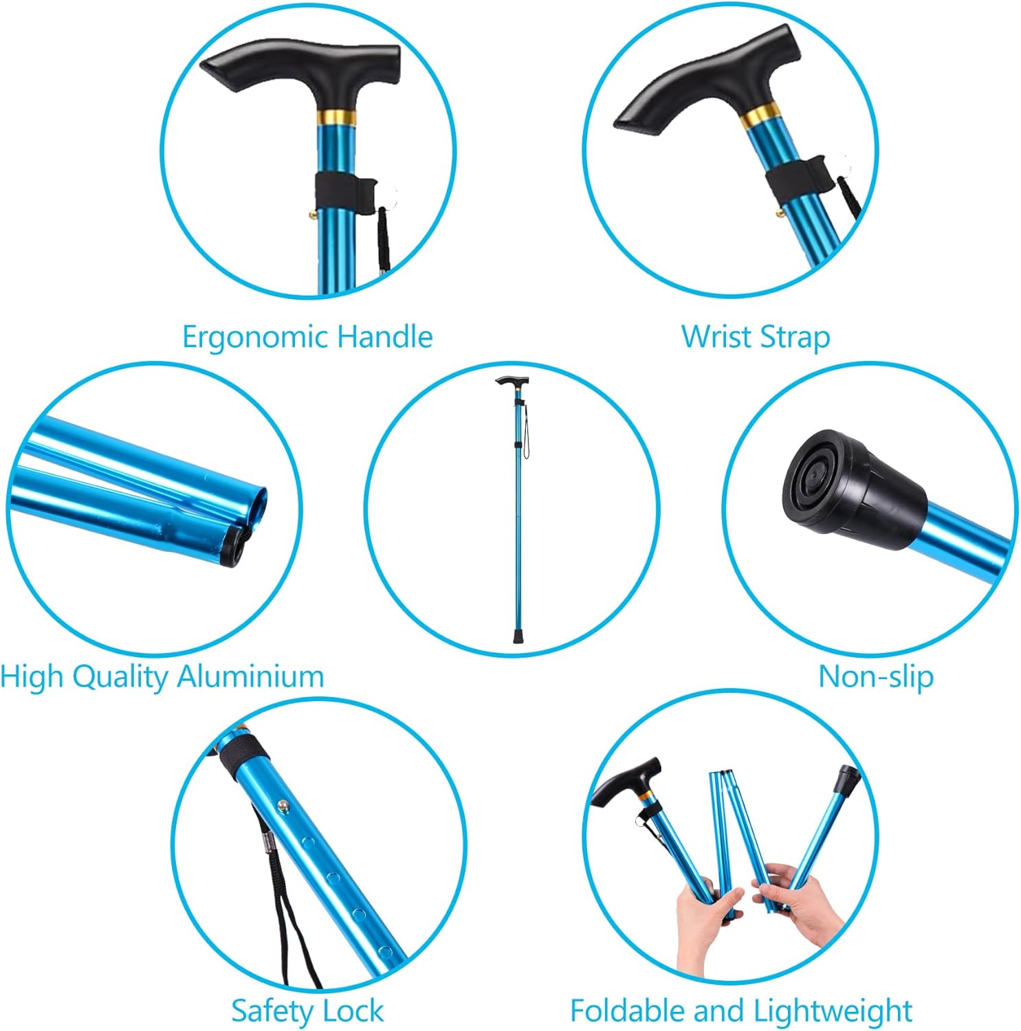 Walking Cane, Folding Cane for - Mobile & Tablet Accessories recensie en prijs
