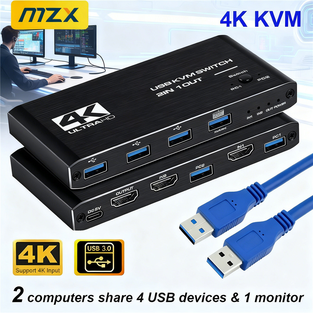 KVM Switch 4K 60Hz Switcher US - Tablet With All Accessories recensie en prijs