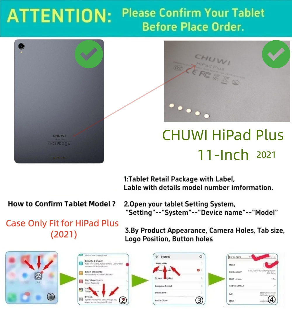 Flip Case for Chuwi Hipad Plus - Chuwi Tablet Accessories recensie en prijs